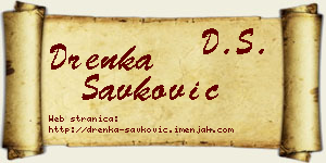 Drenka Savković vizit kartica